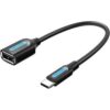 Vention USB 2.0 C Male to A Female OTG cable 0.15M Black PVC Type